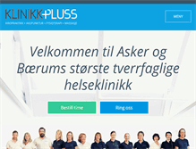 Tablet Screenshot of klinikkpluss.no